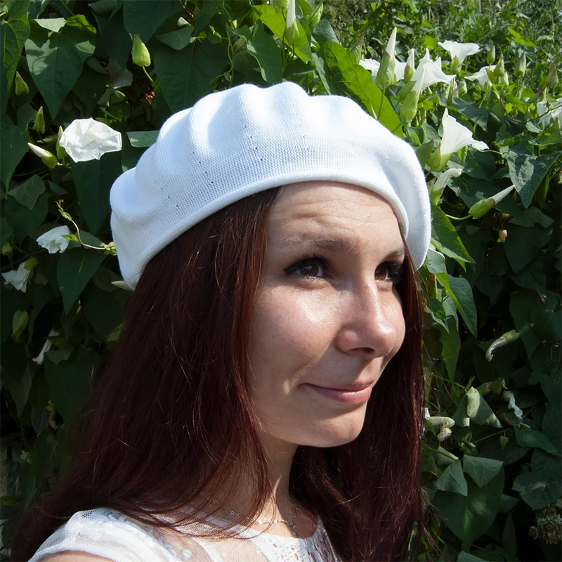 Béret en Coton 29cm de Diamètre blanc PARKHURST