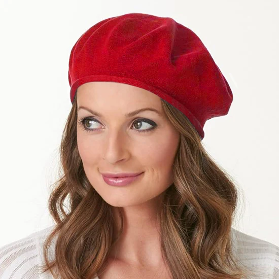 Béret en Coton 29cm de Diamètre rouge PARKHURST
