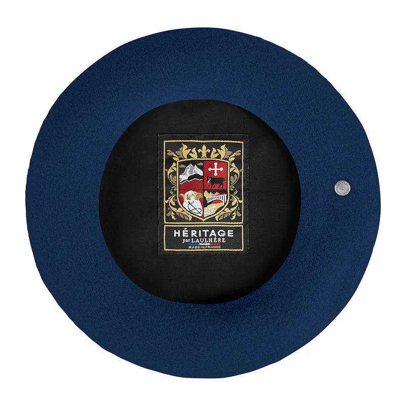 Béret Authentique en Laine Mérinos bleu nuit LAULHÈRE