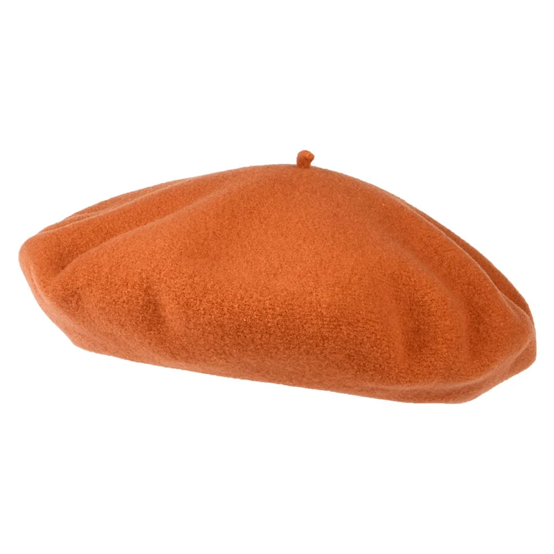 Béret Authentique en Laine Mérinos ocre LAULHÈRE