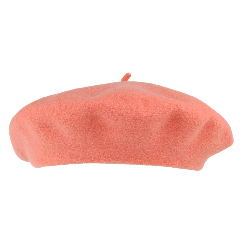 Béret Authentique en Laine Mérinos corail LAULHÈRE