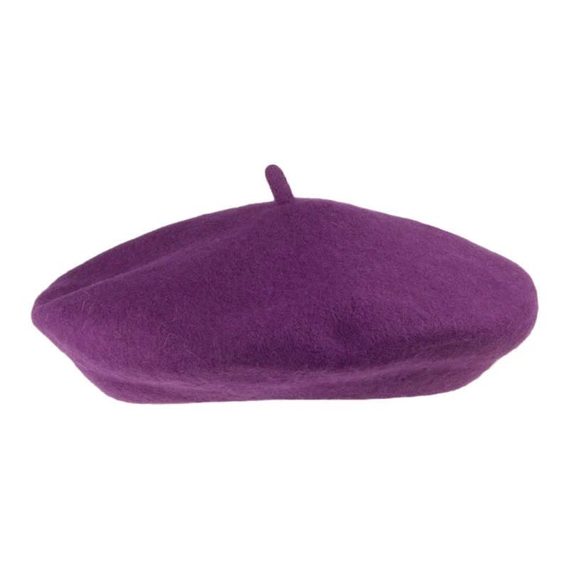 Béret Tendance en Laine violet