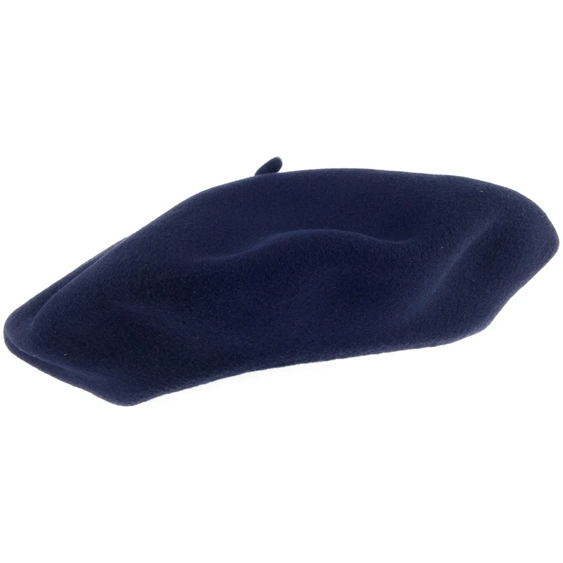 Béret en Laine Mérinos Alpin bleu marine HÉRITAGE PAR LAULHÈRE