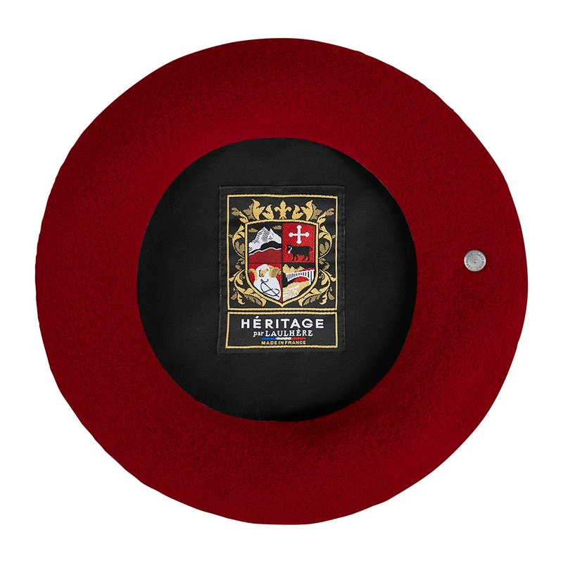 Béret Authentique en Laine Mérinos rouge LAULHÈRE