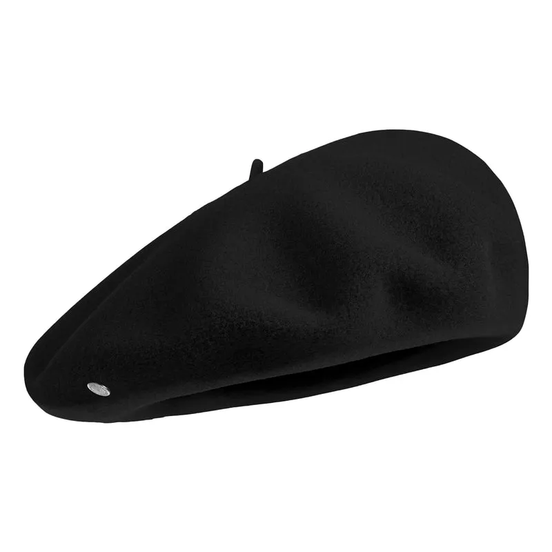 Béret Authentique en Laine Mérinos noir LAULHÈRE