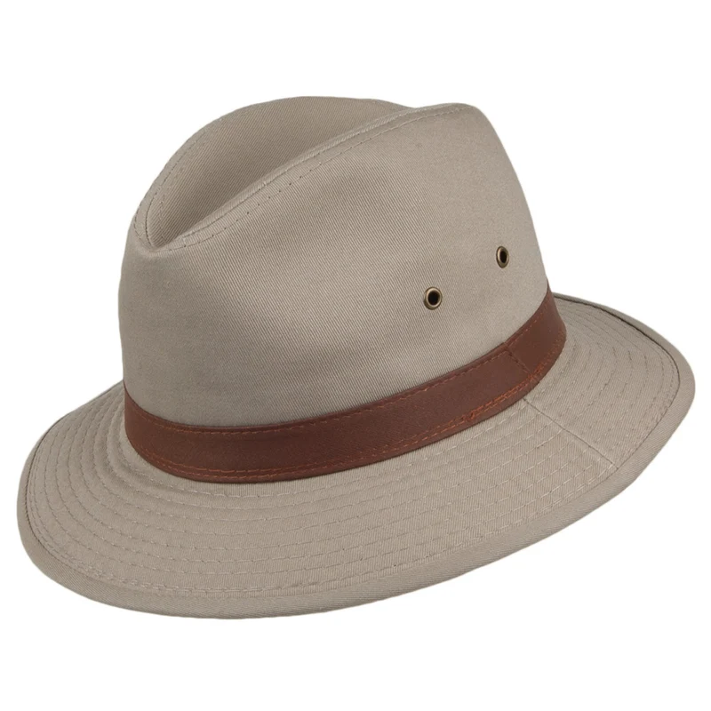 Chapeau Safari en Coton Hydrofuge khaki DORFMAN PACIFIC