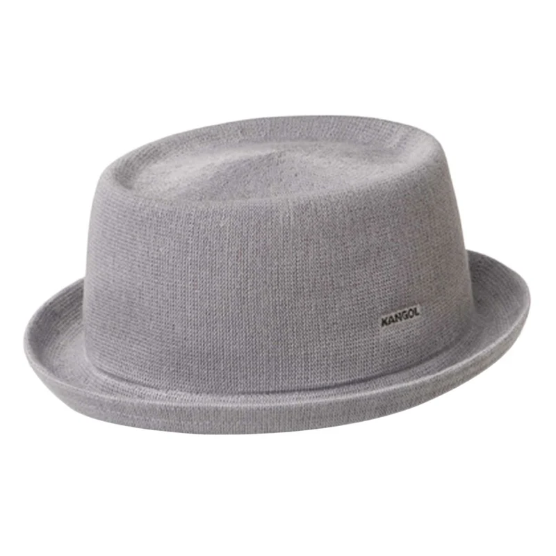 Chapeau Pork Pie en Bambou Mowbray gris KANGOL