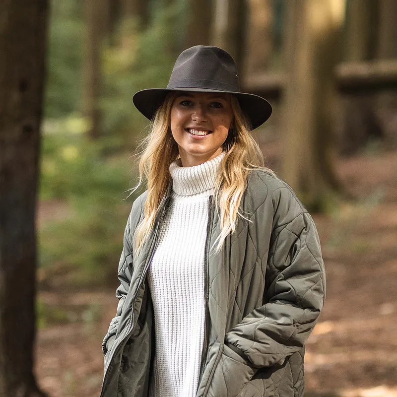 Chapeau Fedora Safari en Toile Cirée olive JAXON & JAMES