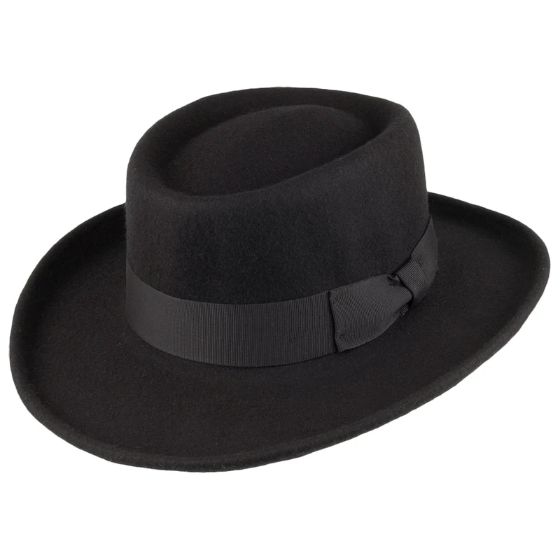 Chapeau Gambler en Laine Feutrée Déformable noir JAXON & JAMES