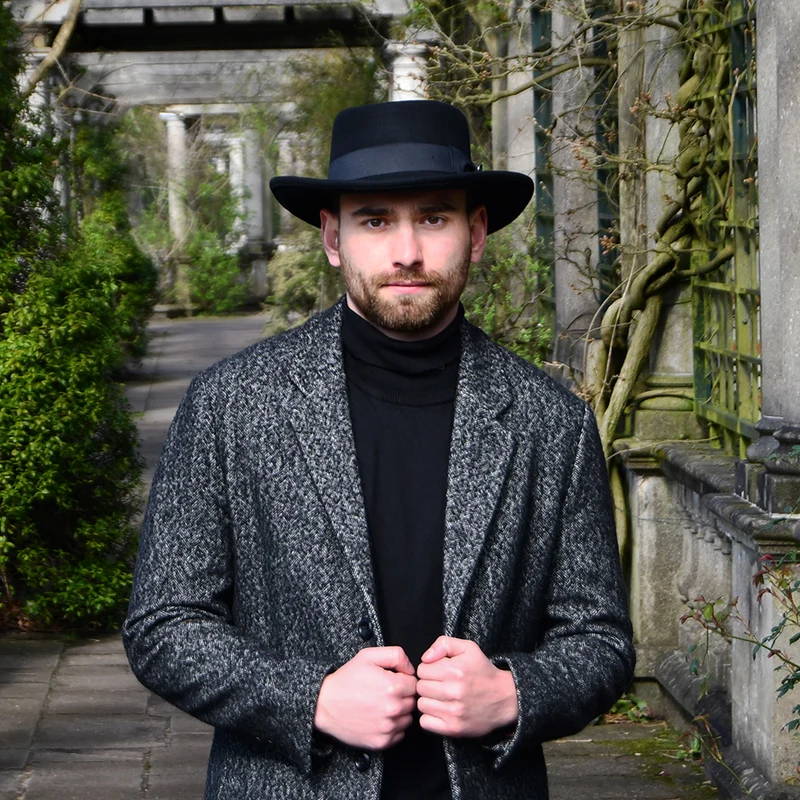 Chapeau Gambler en Laine Feutrée Déformable noir JAXON & JAMES