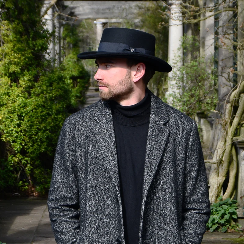 Chapeau Gambler en Laine Feutrée Déformable noir JAXON & JAMES