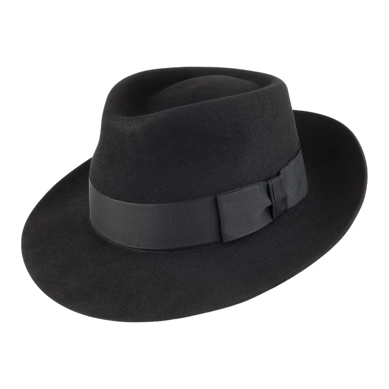 Chapeau Fedora en Fourrure Feutrée Casablanca noir CHRISTYS