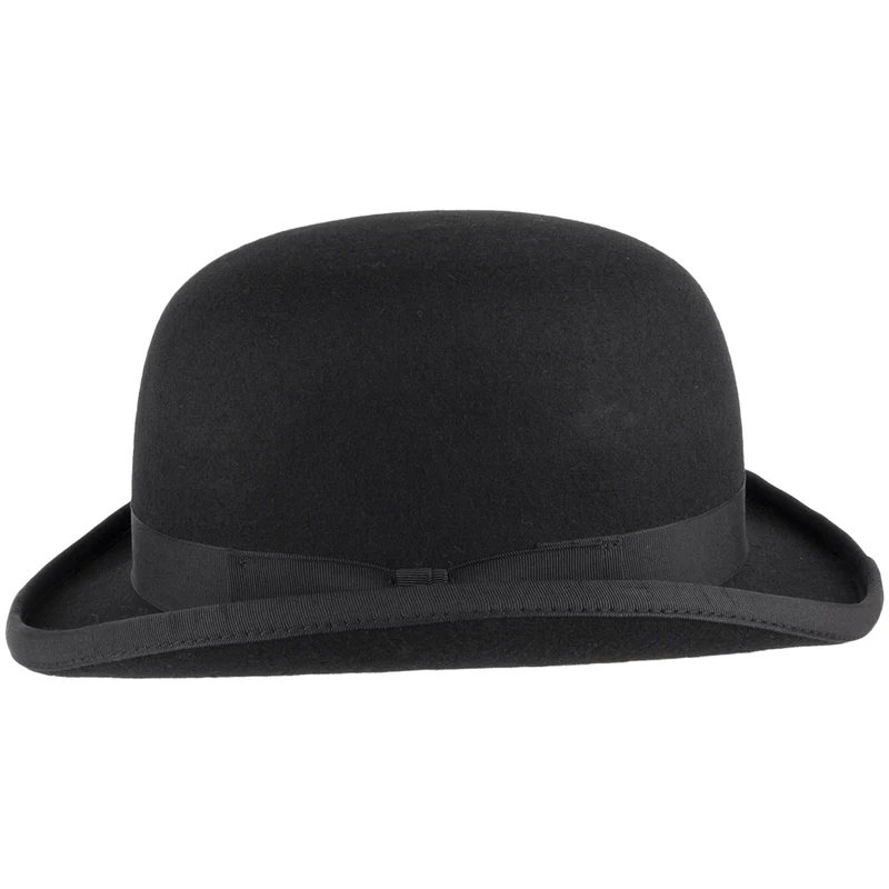 Chapeau Melon en Laine Feutrée noir CHRISTYS