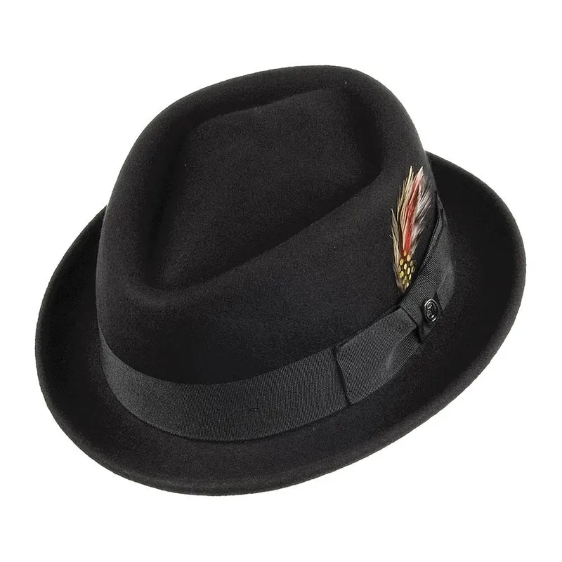 Chapeau Pork Pie Diamond Crown noir JAXON & JAMES