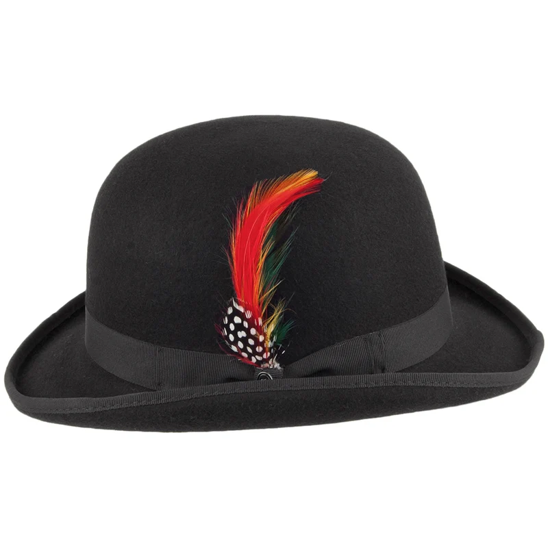 Chapeau Melon Anglais en Laine Feutrée noir JAXON & JAMES