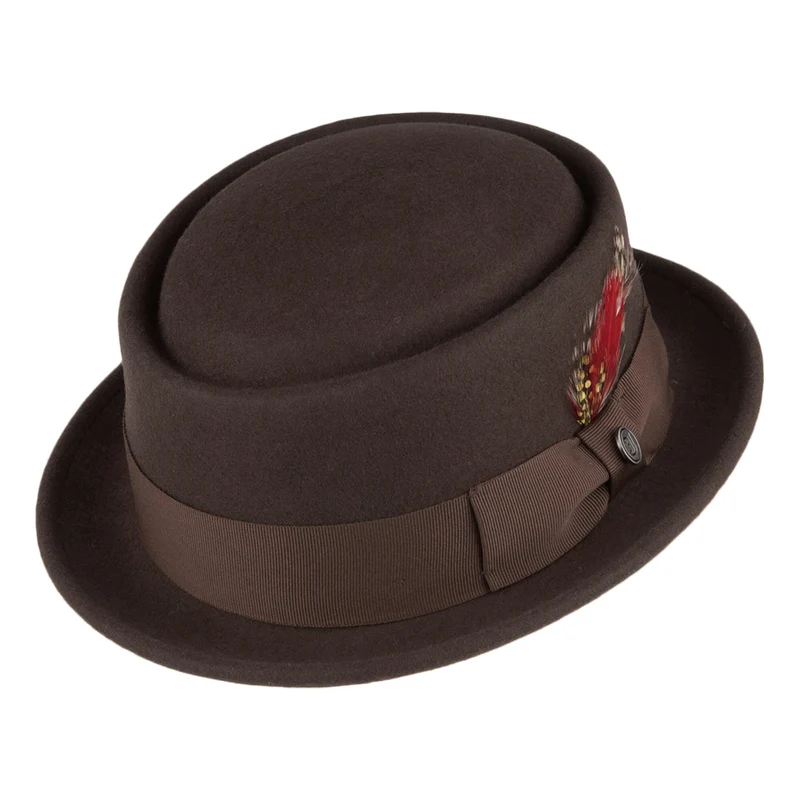 Chapeau Pork Pie en Laine Déformable marron JAXON & JAMES