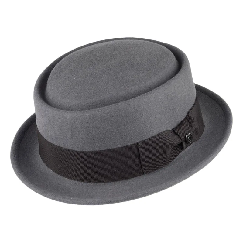 Chapeau Pork Pie en Laine Déformable gris JAXON & JAMES