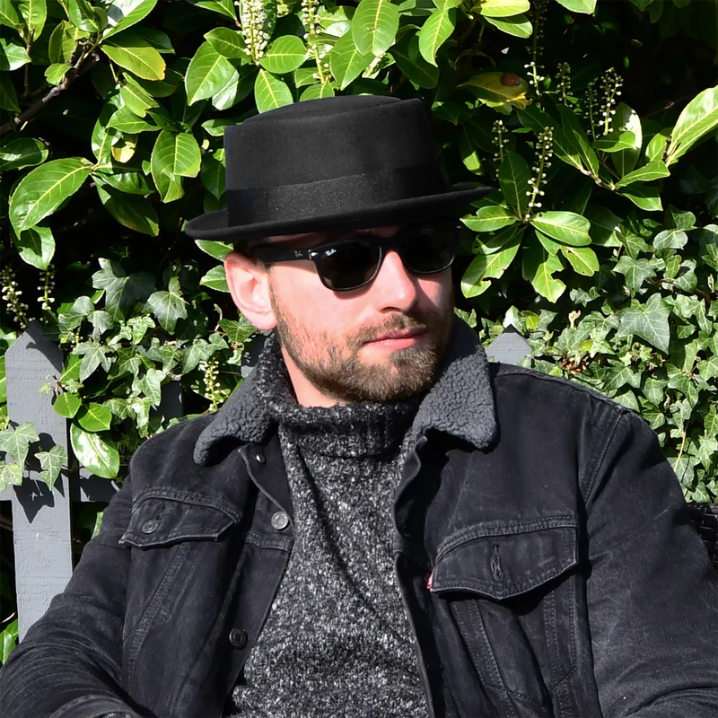 Chapeau Pork Pie en Laine Déformable noir JAXON & JAMES