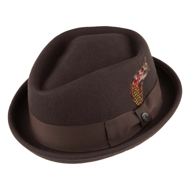 Chapeau Pork Pie Déformable Diamond Crown marron JAXON & JAMES