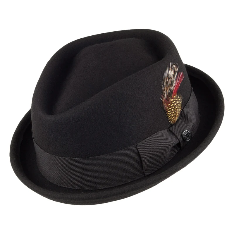 Chapeau Pork Pie Déformable Diamond Crown noir JAXON & JAMES