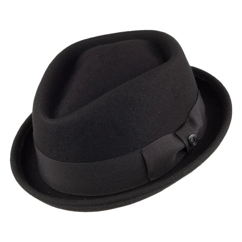 Chapeau Pork Pie Déformable Diamond Crown noir JAXON & JAMES