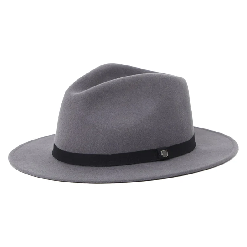 Chapeau Fedora en Laine Feutrée Pliable Messer gris BRIXTON