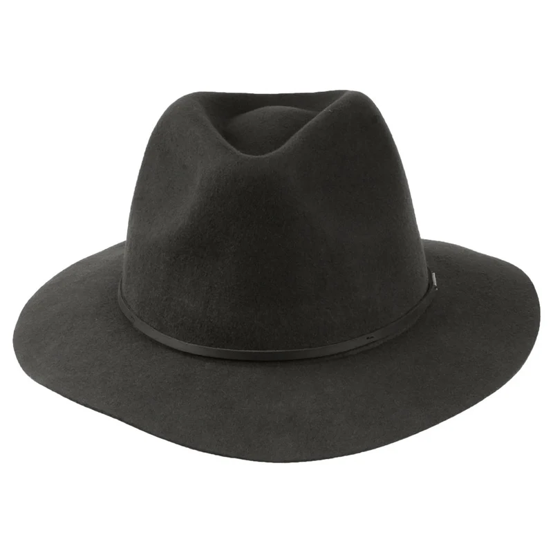 Chapeau Fedora en Laine Feutrée Pliable Wesley noir délavé BRIXTON