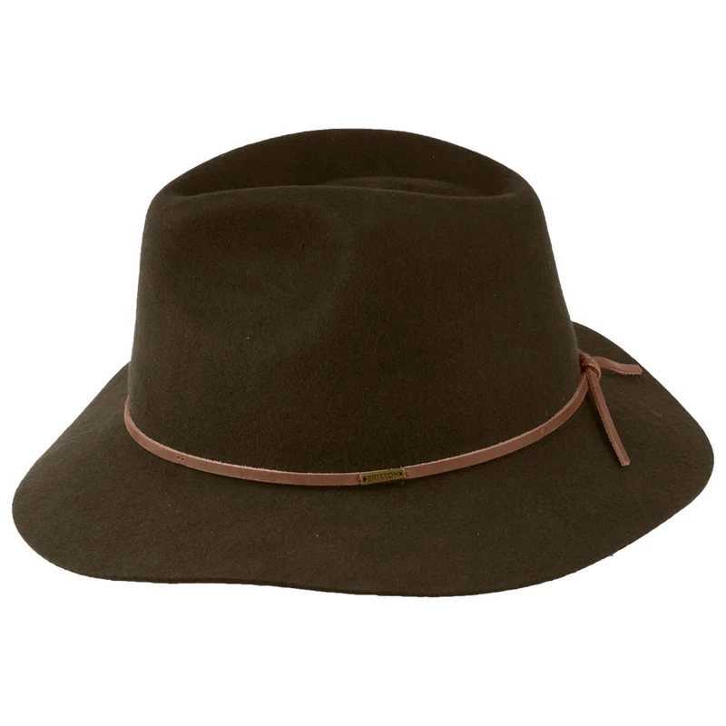 Chapeau Fedora en Laine Feutrée Wesley marron BRIXTON