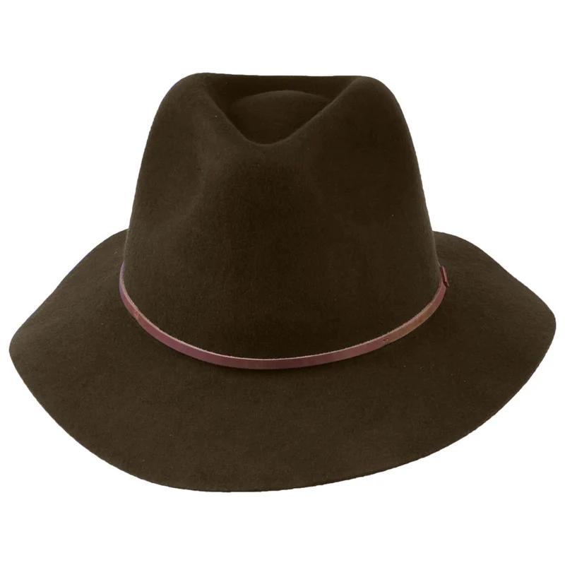 Chapeau Fedora en Laine Feutrée Wesley marron BRIXTON