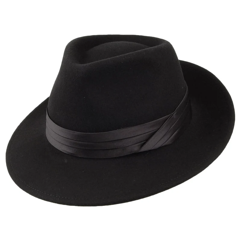 Chapeau Fedora en Laine Feutrée Goodman noir BRIXTON