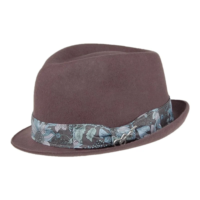 Chapeau Trilby en Laine Feutrée Accord gris CARLOS SANTANA