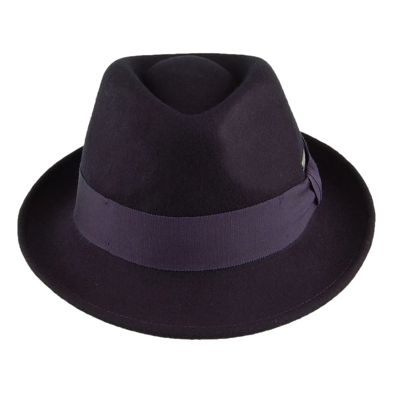 Chapeau Trilby en Laine Feutrée bleu marine SEEBERGER
