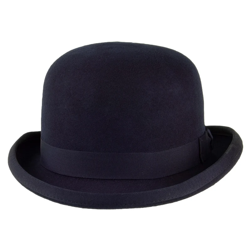 Chapeau Melon en Laine Feutrée bleu marine DENTON