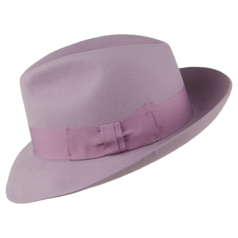 Chapeau Fedora en Laine Feutrée Mayfair lilas DENTON