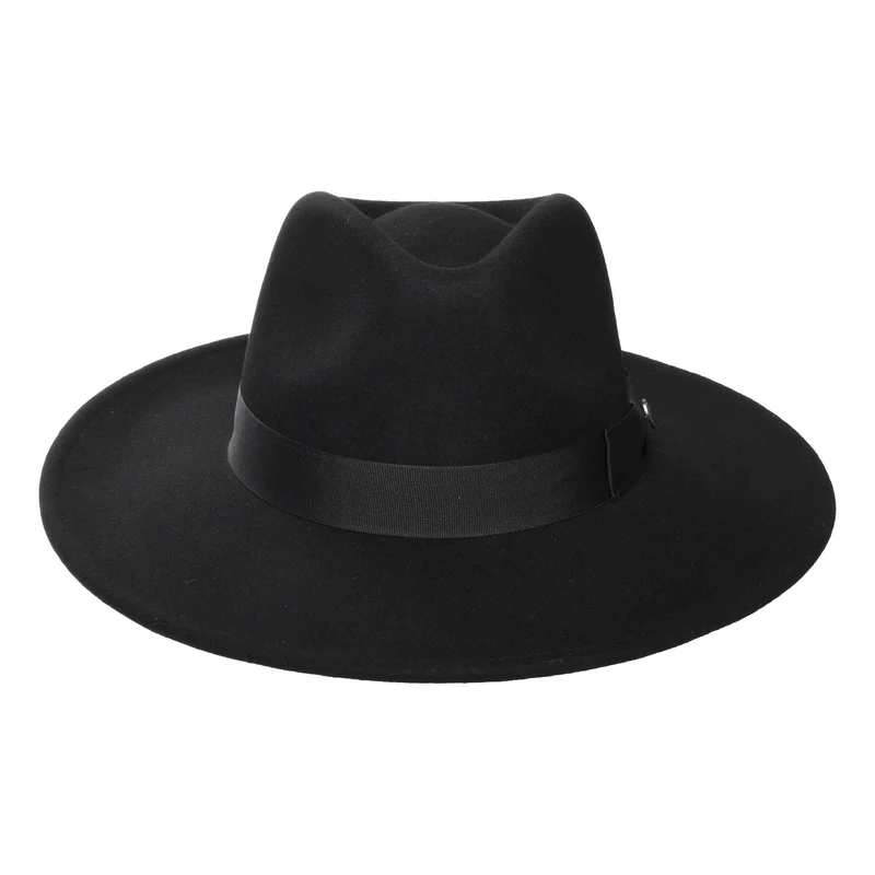 Chapeau Fedora à Bord Large The Author noir JAXON & JAMES