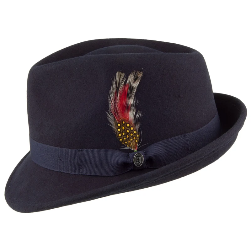 Chapeau Trilby Detroit bleu marine JAXON & JAMES