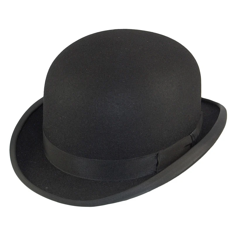 Chapeau Melon en Fourrure Feutrée noir CHRISTYS