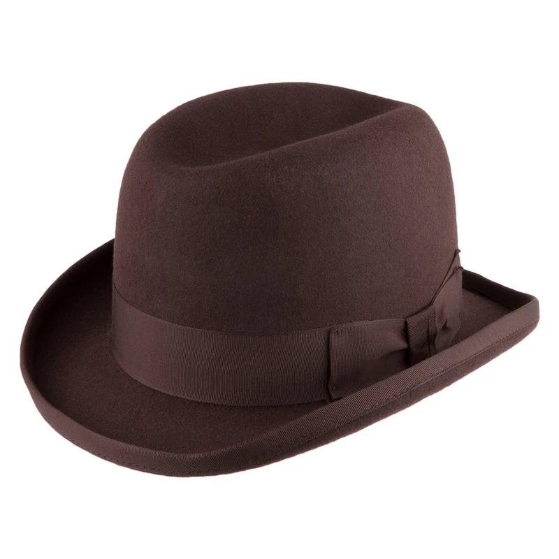 Chapeau Homburg Churchill marron foncé DENTON
