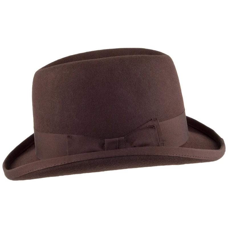 Chapeau Homburg Churchill marron foncé DENTON