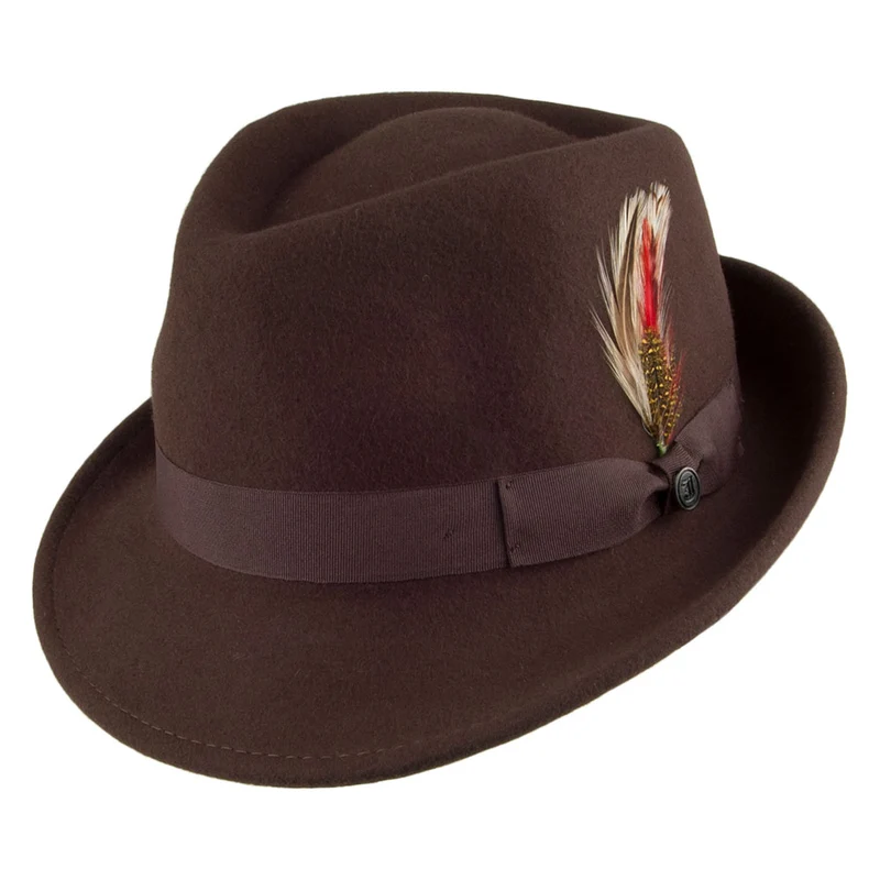 Chapeau Trilby Detroit marron JAXON & JAMES
