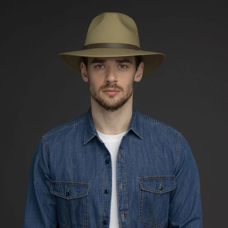 Chapeau Fedora Safari Hydrofuge Dalton beige sable BAILEY