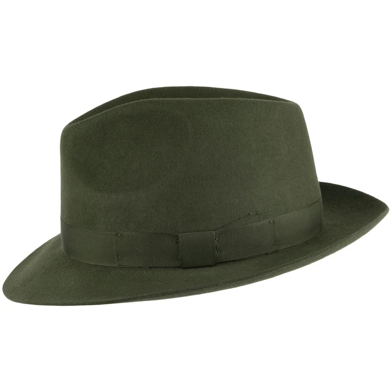 Chapeau Fedora en Laine Feutrée Goodwood sauge DENTON