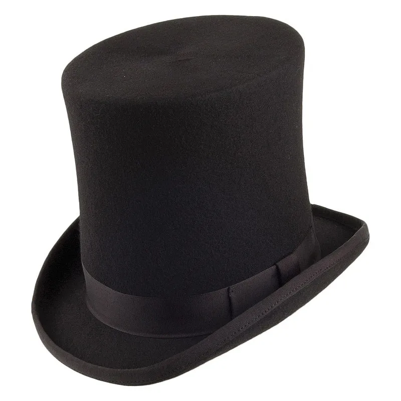 Chapeau Haut de Forme Stove Pipe noir DENTON