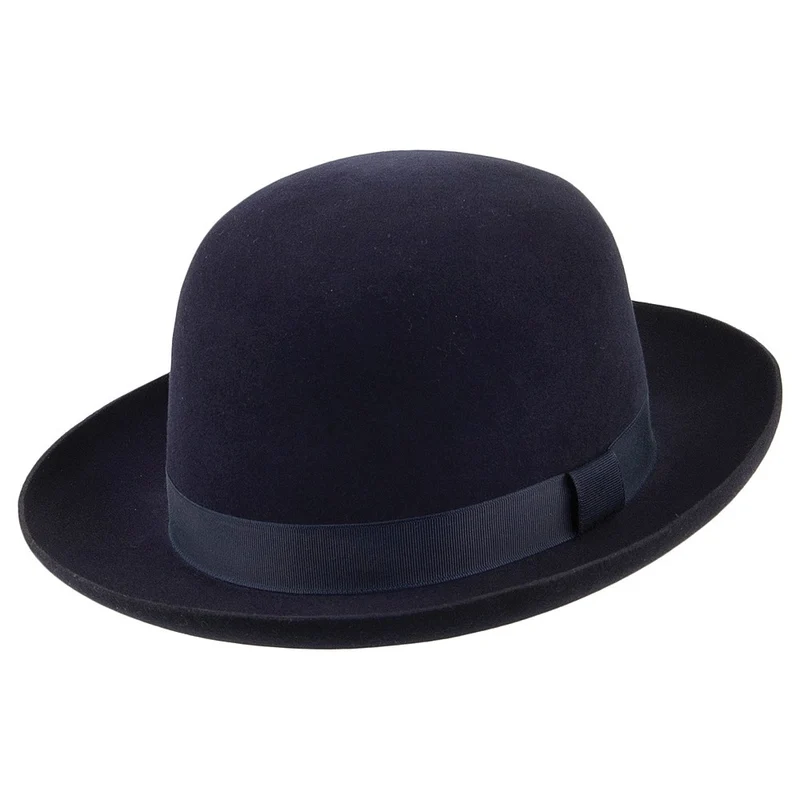 Chapeau Fedora en Fourrure Feutrée Foldaway bleu marine CHRISTYS
