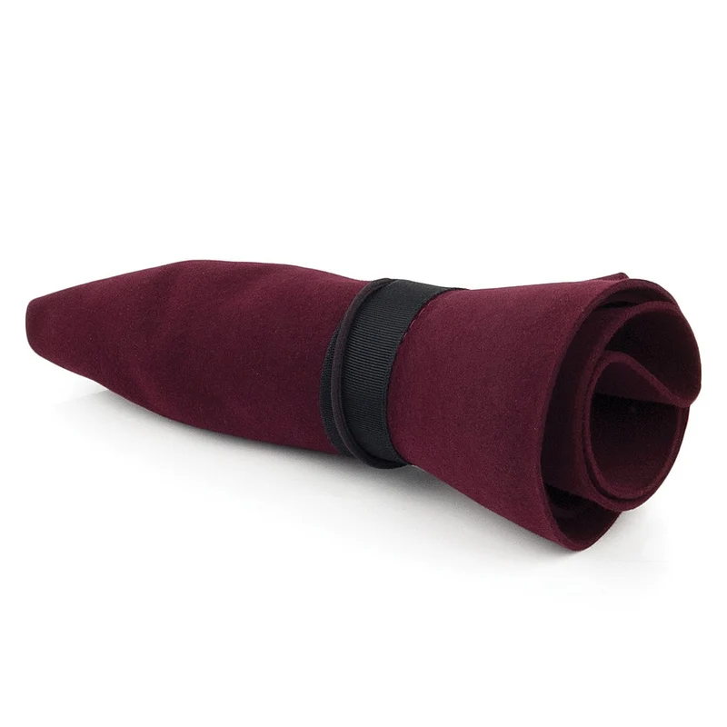 Chapeau Fedora en Fourrure Feutrée Foldaway vin CHRISTYS