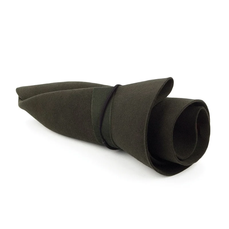 Chapeau Fedora en Fourrure Feutrée Foldaway vert foncé CHRISTYS