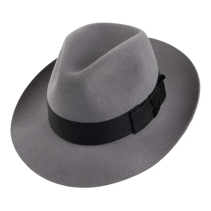 Chapeau Fedora en Fourrure Feutrée Knightsbridge gris clair CHRISTYS