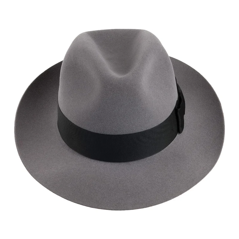 Chapeau Fedora en Fourrure Feutrée Knightsbridge gris clair CHRISTYS