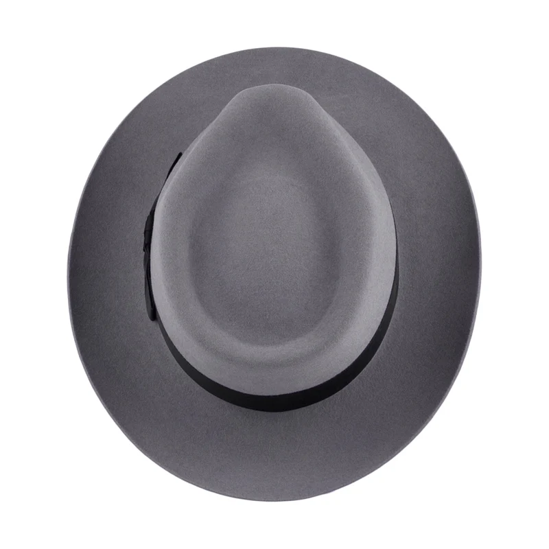 Chapeau Fedora en Fourrure Feutrée Casablanca gris clair CHRISTYS