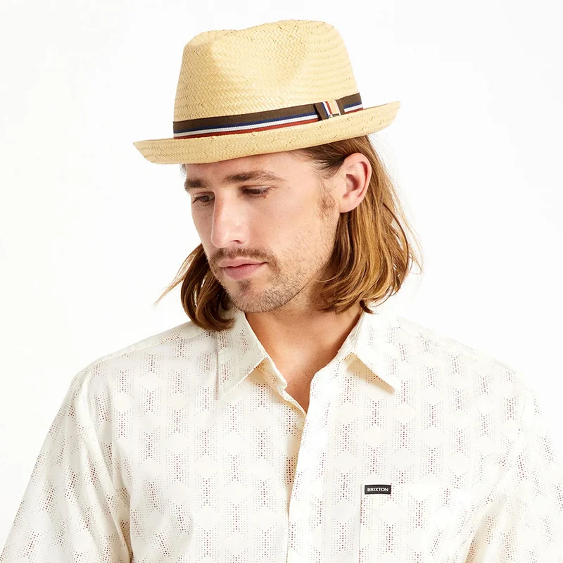 Chapeau Trilby en Paille Castor naturel BRIXTON